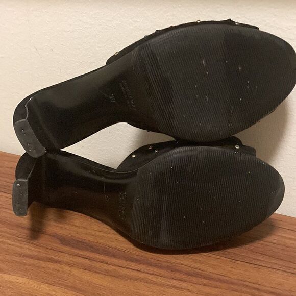 Laurence Dacade Black Suede Bow & Crystal Accent Mule. Size 38/8. - Picture 6 of 8